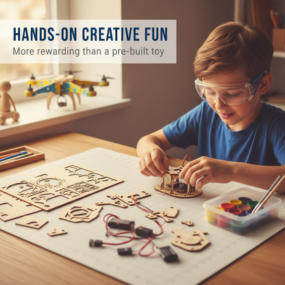 ✈️ 50% OFF! DIY Wooden Drone Construction Kit for Children – Altitude Hold, Stable Remote Control & Enhanced Safety! 🎁🚁